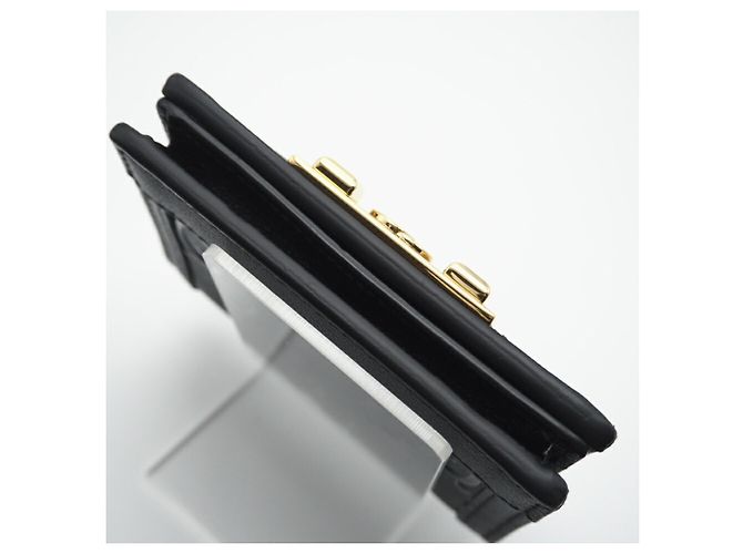 Billetera de cuero con relieve GG de Gucci Negro - vista 4