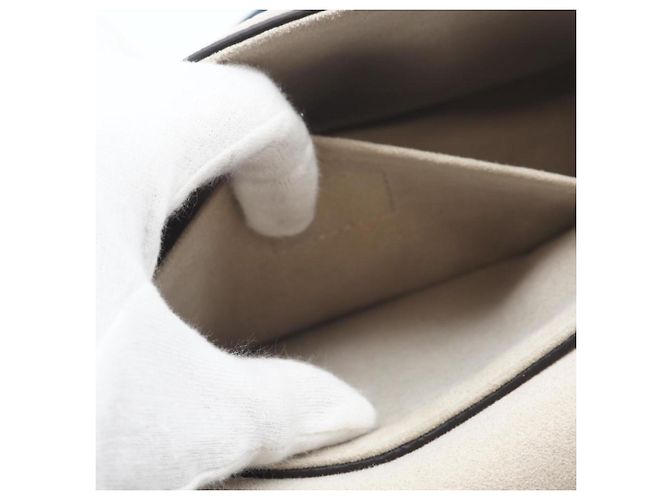 Borsa a Spalla Lockme Tender di Louis Vuitton Blu Beige Grigio Crudo - vista 11