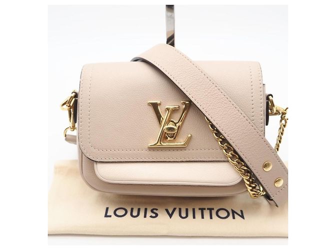 Borsa a Spalla Lockme Tender di Louis Vuitton Blu Beige Grigio Crudo - vista 2