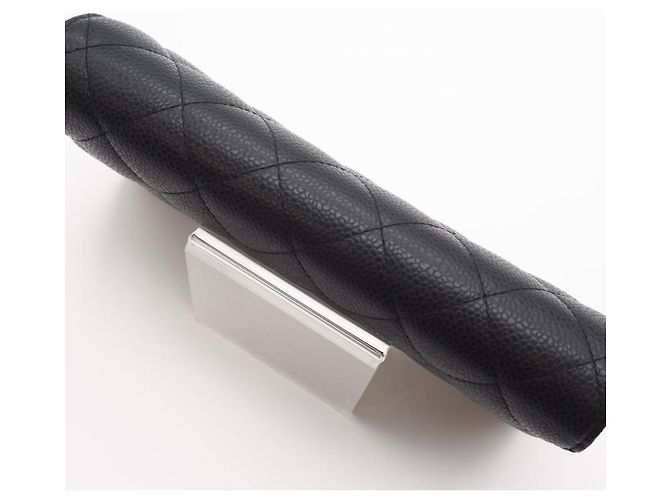 Cartera Clásica Larga de Caviar Matelassé Chanel Negro Burdeos - vista 5