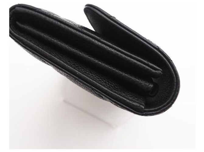Cartera Clásica Larga de Caviar Matelassé Chanel Negro Burdeos - vista 8