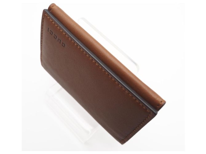Gucci GG Emblem Fabric Card Case Brown - view 6