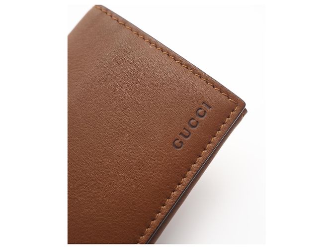 Gucci GG Emblem Fabric Card Case Brown - view 9