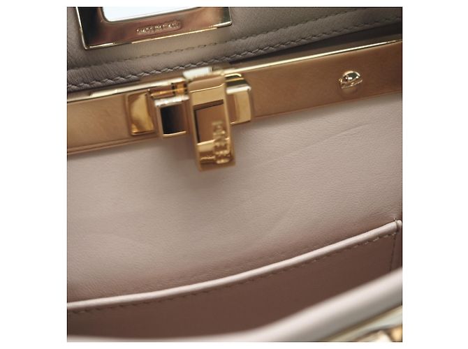 Fendi Leder Mini Peekaboo Handtasche Pink Golden - Ansicht 11