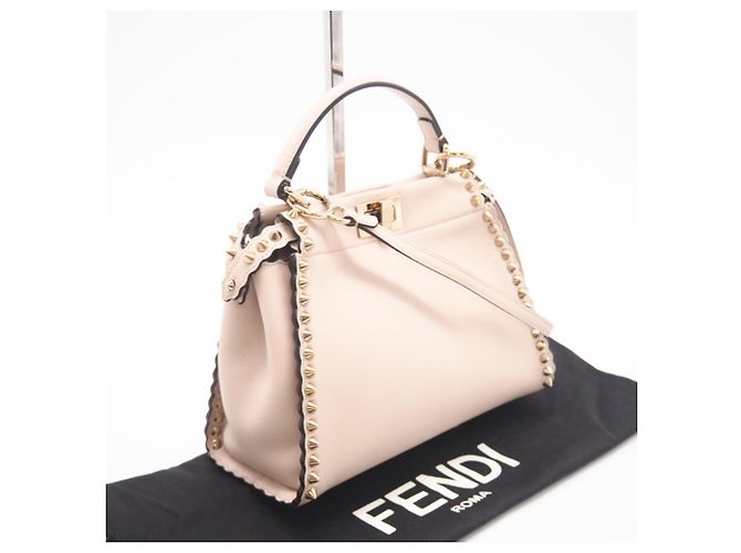 Fendi Leder Mini Peekaboo Handtasche Pink Golden - Ansicht 2