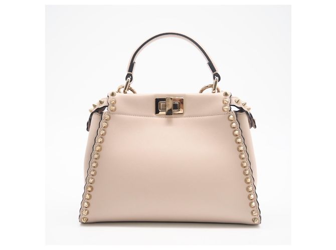 Fendi Leder Mini Peekaboo Handtasche Pink Golden - Ansicht 3