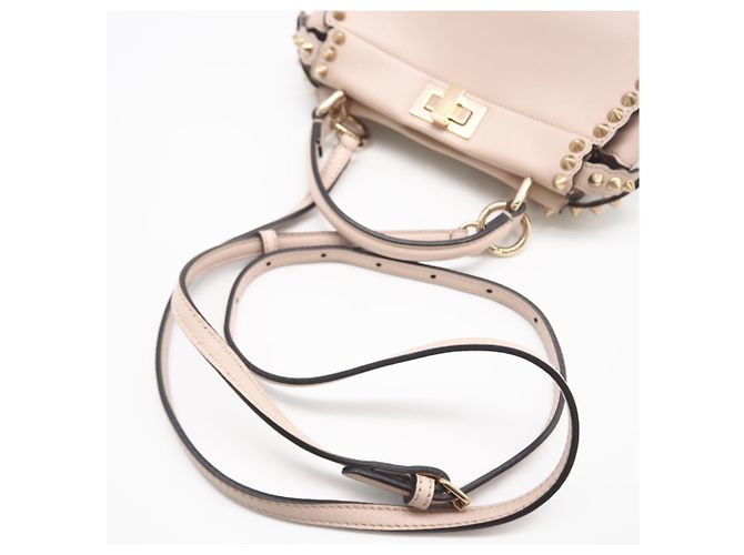 Fendi Leder Mini Peekaboo Handtasche Pink Golden - Ansicht 6
