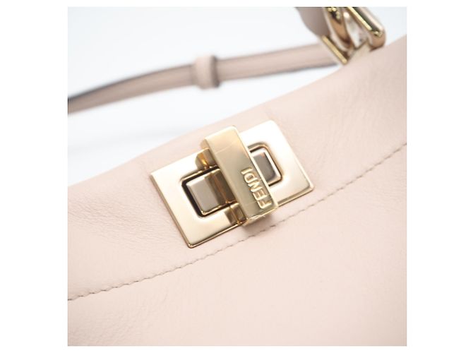 Fendi Leder Mini Peekaboo Handtasche Pink Golden - Ansicht 8