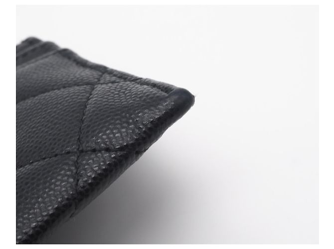 Timeless Tarjetero de piel de ternera granulada negra Chanel Negro - vista 10