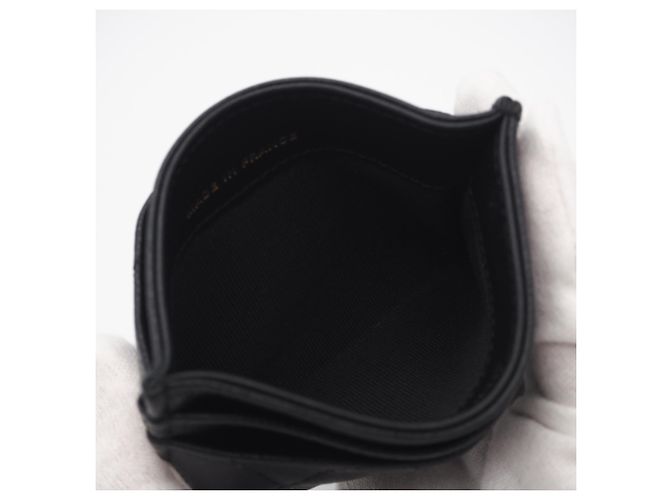 Timeless Tarjetero de piel de ternera granulada negra Chanel Negro - vista 11