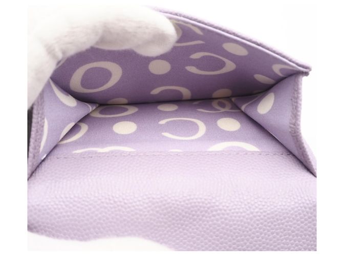 Cartera tríptico de cuero morado y blanco Christian Dior Púrpura - vista 10