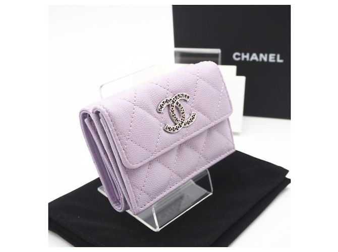Cartera tríptico de cuero morado y blanco Christian Dior Púrpura - vista 2