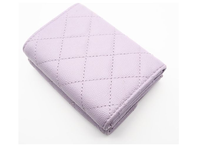 Cartera tríptico de cuero morado y blanco Christian Dior Púrpura - vista 3