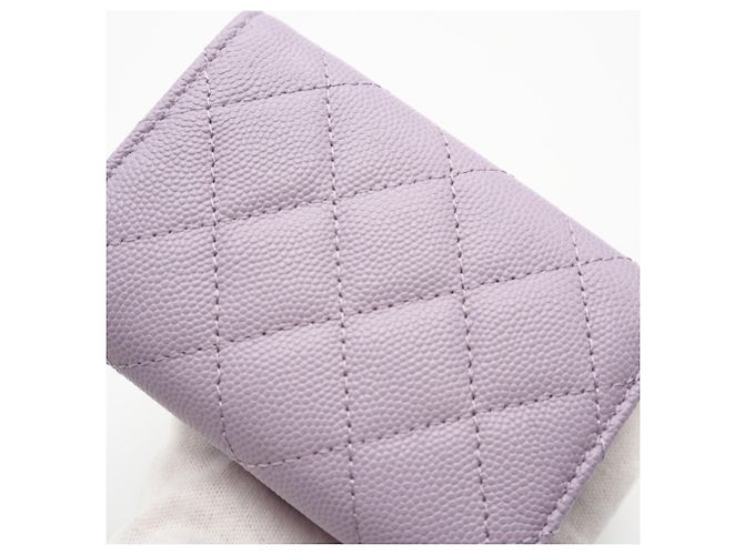 Cartera tríptico de cuero morado y blanco Christian Dior Púrpura - vista 4
