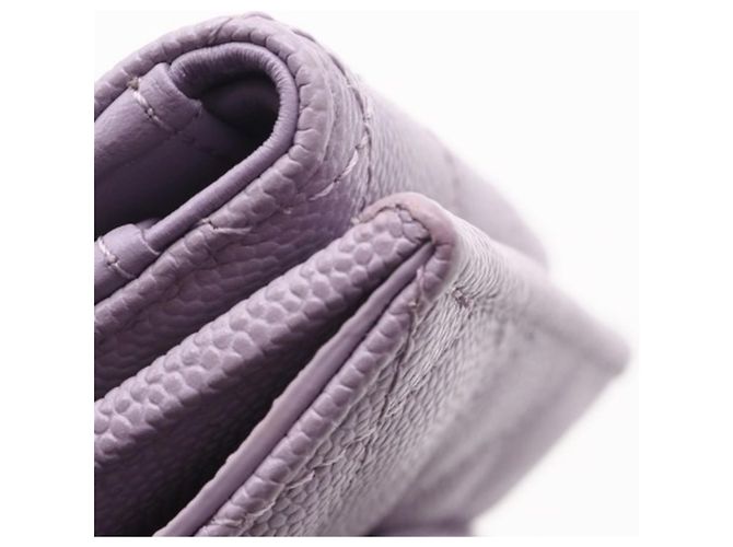 Cartera tríptico de cuero morado y blanco Christian Dior Púrpura - vista 9