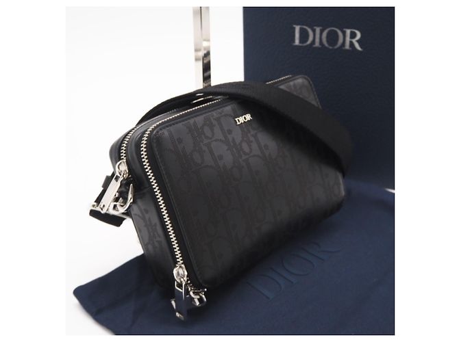 Bolso de Hombro de Cuero Dior Oblique Galaxy de Christian Dior Negro - vista 2