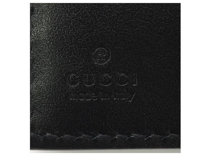 Gucci GG Embossed Leather Compact Wallet Black - view 12