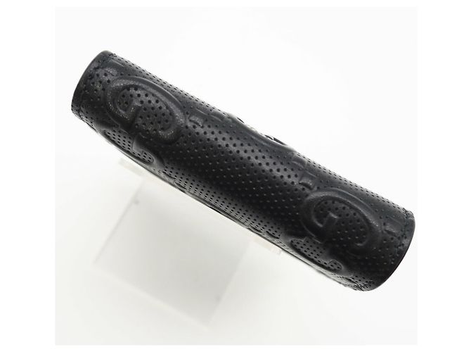 Gucci GG Embossed Leather Compact Wallet Black - view 5