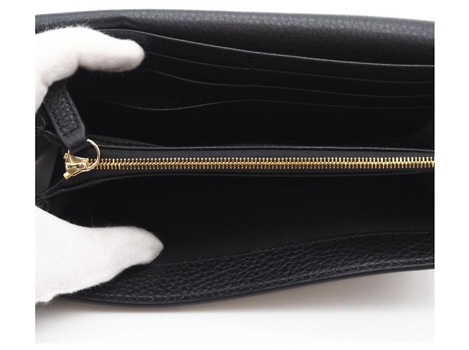 GUCCI GG Emblem Continental Wallet Black - view 10
