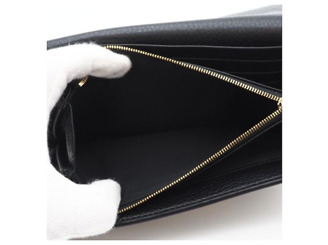 GUCCI GG Emblem Continental Wallet Black - view 11