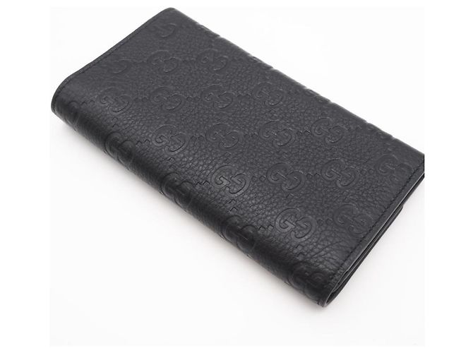 GUCCI GG Emblem Continental Wallet Black - view 4