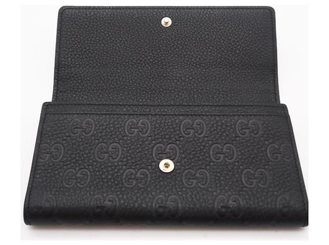 GUCCI GG Emblem Continental Wallet Black - view 9