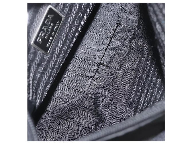 Prada Front Zip Tessuto Medium Nero - vista 5