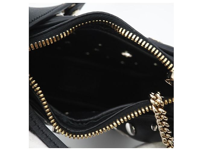 Borsa a spalla mini 2 in 1 in pelle con borchie GUCCI Nero - vista 12