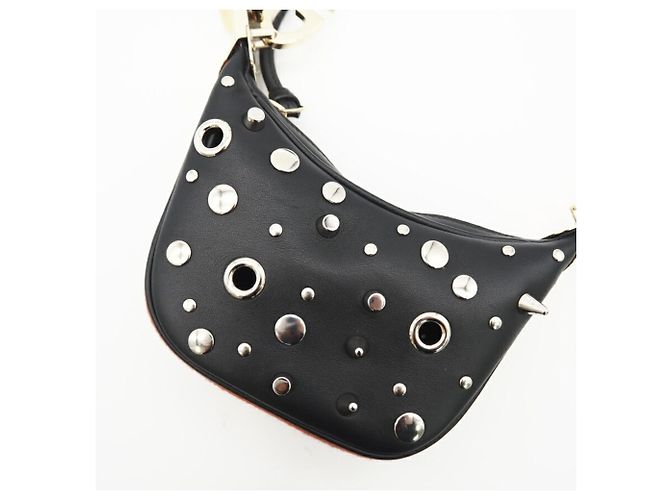 Borsa a spalla mini 2 in 1 in pelle con borchie GUCCI Nero - vista 3