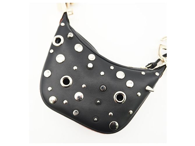 Borsa a spalla mini 2 in 1 in pelle con borchie GUCCI Nero - vista 4
