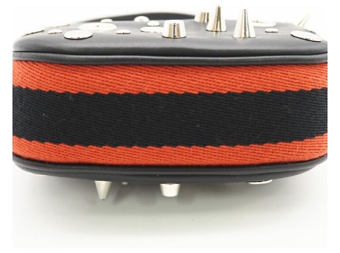 Borsa a spalla mini 2 in 1 in pelle con borchie GUCCI Nero - vista 6