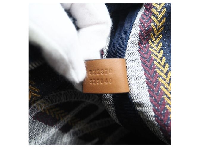 GUCCI Embroidered Canvas Large Pouch Multiple colors Navy blue - view 12