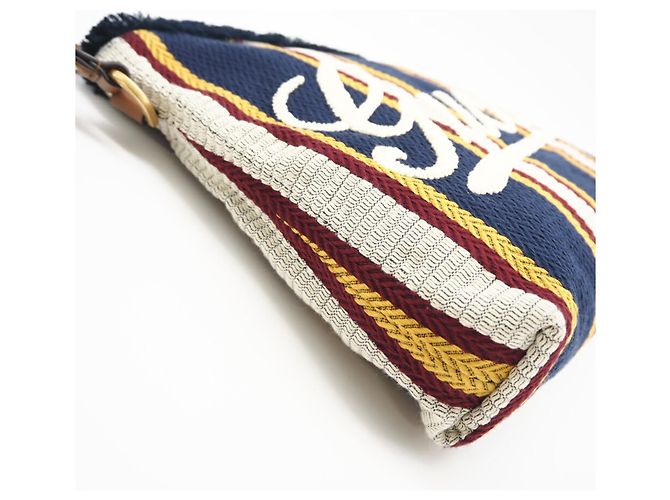 GUCCI Embroidered Canvas Large Pouch Multiple colors Navy blue - view 6