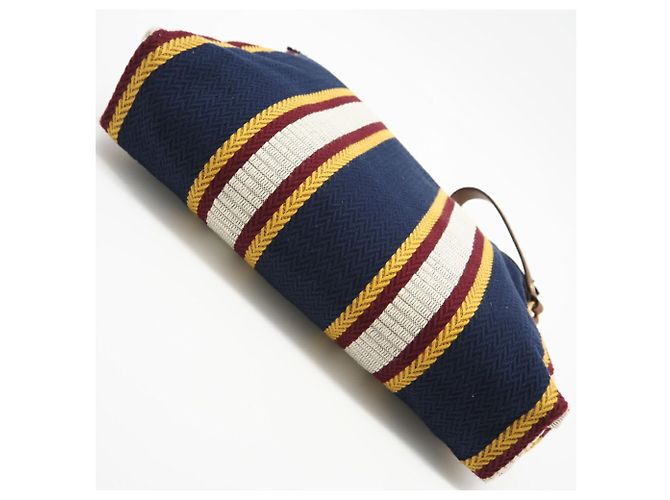 GUCCI Embroidered Canvas Large Pouch Multiple colors Navy blue - view 8
