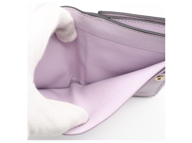 Billetera compacta Selleria de cuero Peekaboo de Fendi Rosa - vista 11