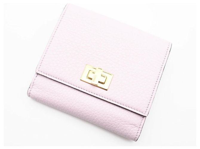 Billetera compacta Selleria de cuero Peekaboo de Fendi Rosa - vista 3