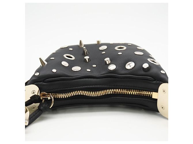 Borsa a spalla mini 2 in 1 in pelle con borchie Gucci Nero - vista 5