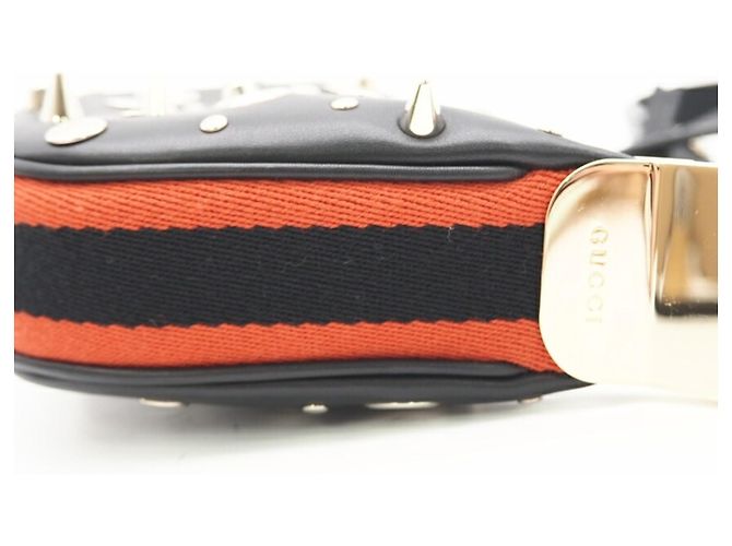 Borsa a spalla mini 2 in 1 in pelle con borchie Gucci Nero - vista 7