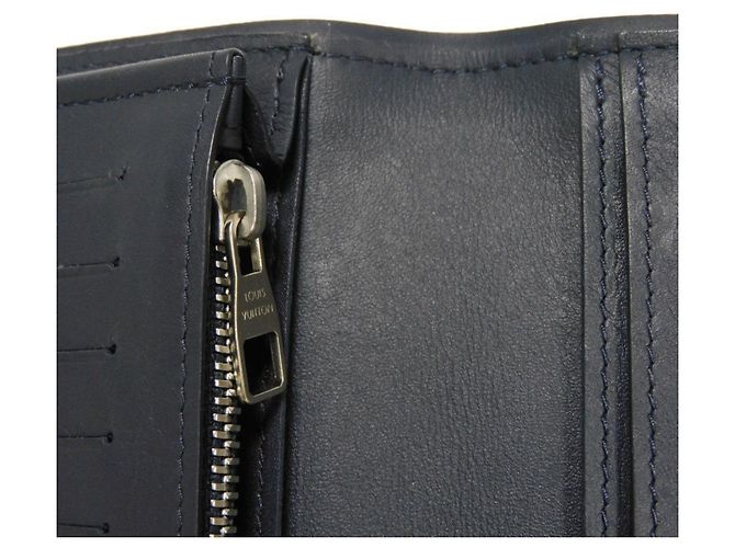 Portafoglio Lungo Louis Vuitton Brazza Bianco Blu navy - vista 13