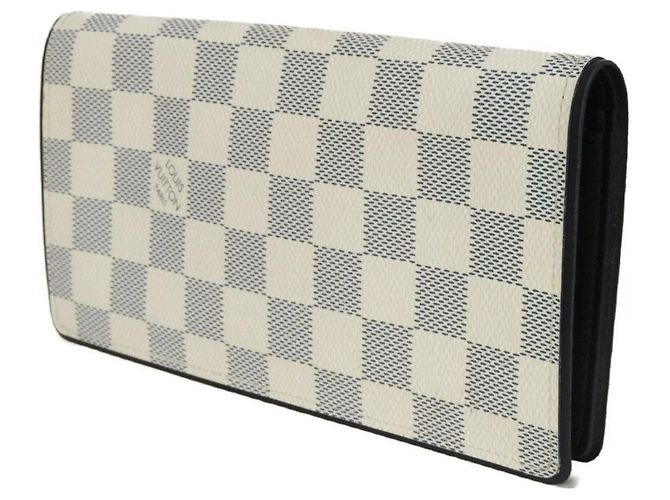 Portafoglio Lungo Louis Vuitton Brazza Bianco Blu navy - vista 2