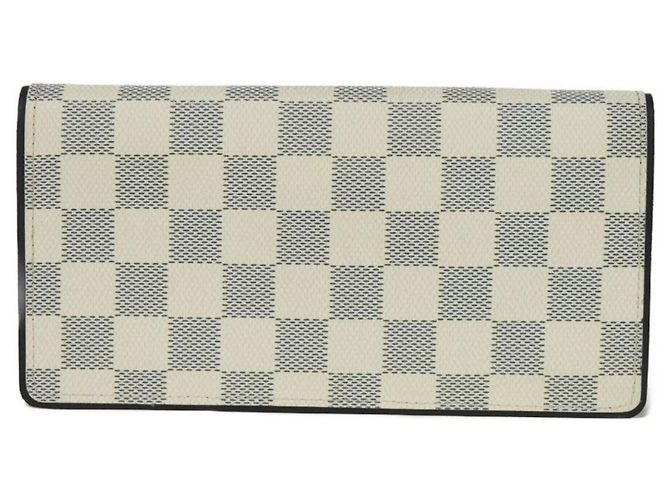 Portafoglio Lungo Louis Vuitton Brazza Bianco Blu navy - vista 3