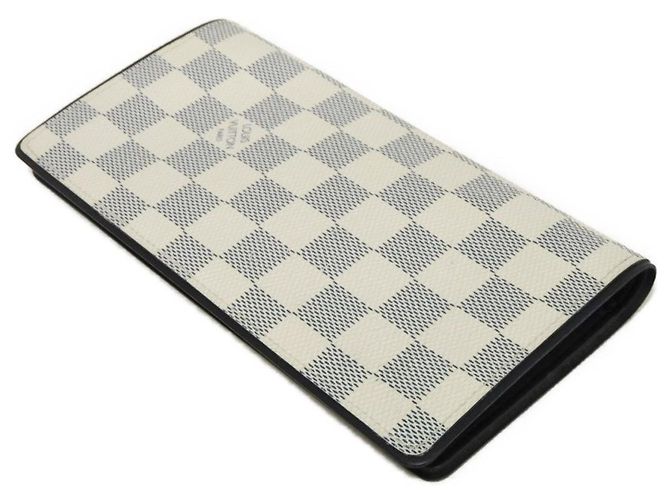 Portafoglio Lungo Louis Vuitton Brazza Bianco Blu navy - vista 4