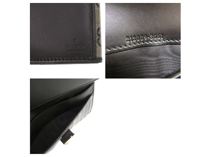 Cartera Continental Gucci Negro Dorado - vista 10
