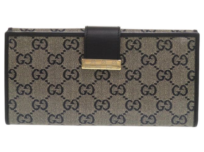 Cartera Continental Gucci Negro Dorado - vista 2