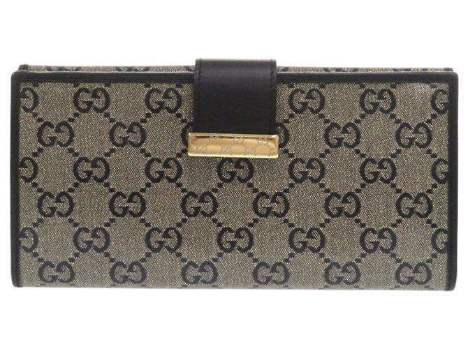 Cartera Continental Gucci Negro Dorado - vista 3