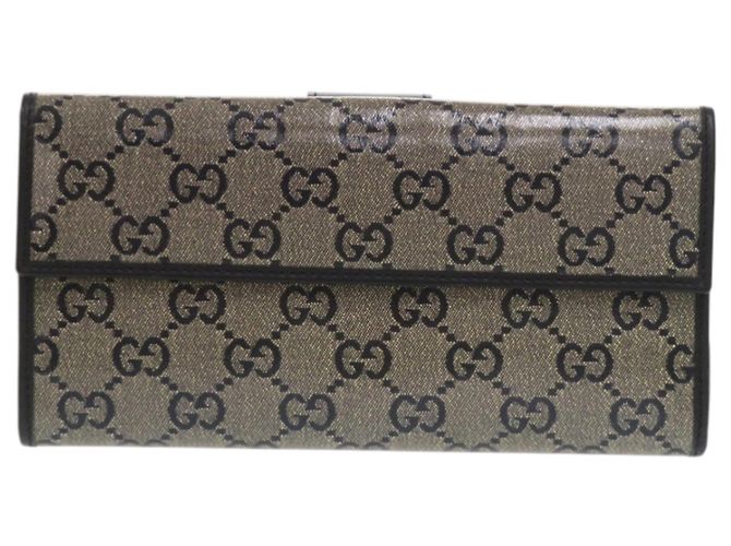 Cartera Continental Gucci Negro Dorado - vista 5