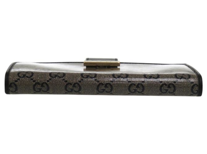 Cartera Continental Gucci Negro Dorado - vista 6
