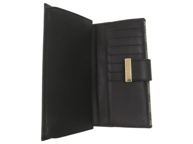 Cartera Continental Gucci Negro Dorado - vista 7