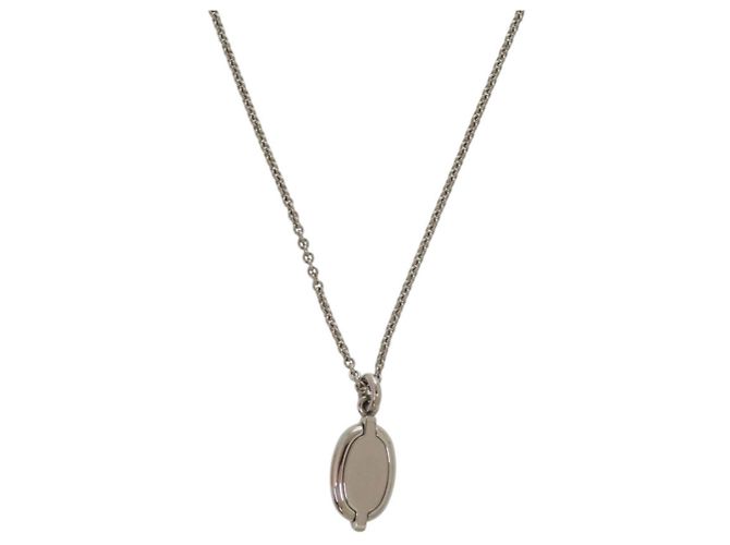 Collier Pendentif Hermès Mini Maillon PM Argenté - vue 3