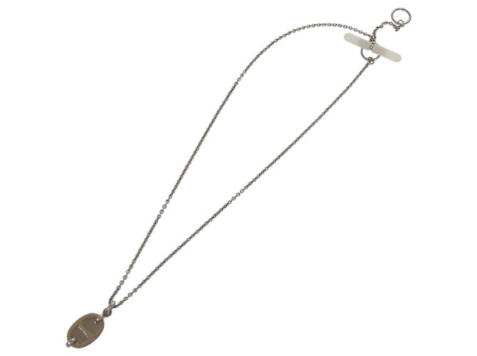 Collier Pendentif Hermès Mini Maillon PM Argenté - vue 4